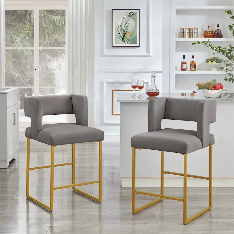 Tabourets de bar hauteur comptoir modernes - Lot de 2