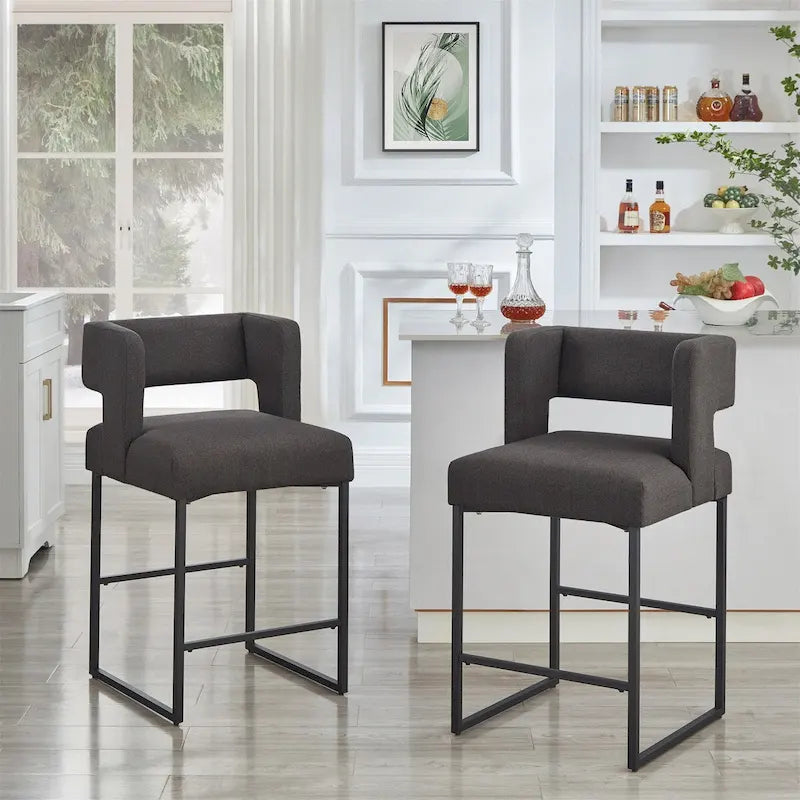 Tabourets de bar hauteur comptoir modernes - Lot de 2