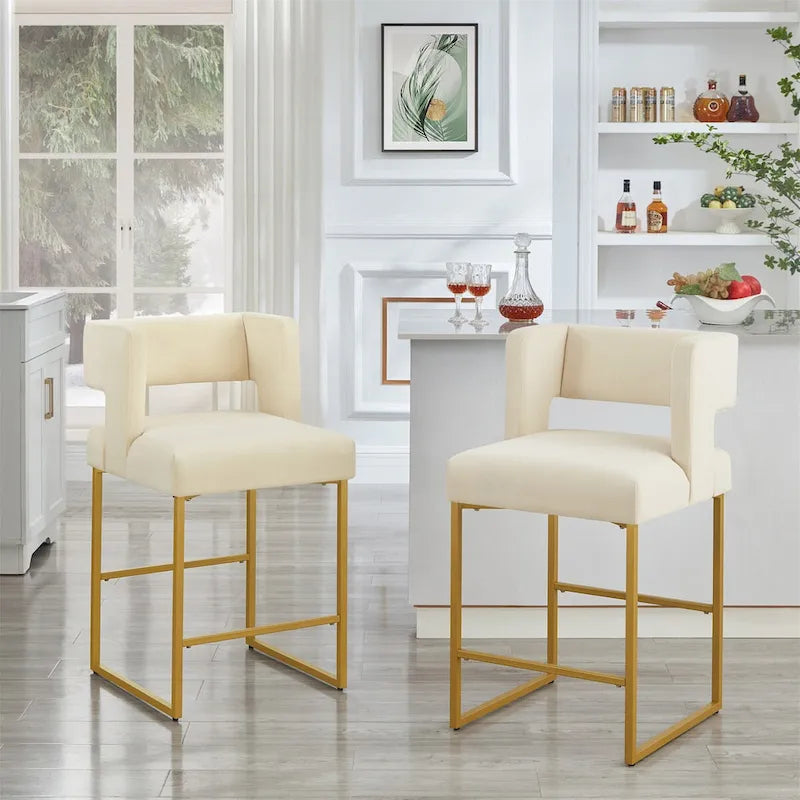 Tabourets de bar hauteur comptoir modernes - Lot de 2