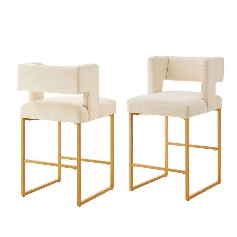 Tabourets de bar hauteur comptoir modernes - Lot de 2