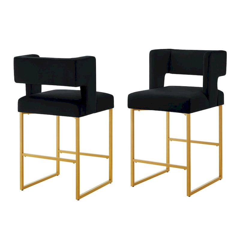 Tabourets de bar hauteur comptoir modernes - Lot de 2