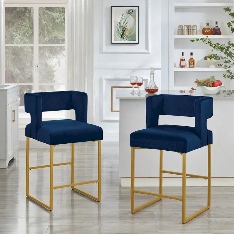 Tabourets de bar hauteur comptoir modernes - Lot de 2
