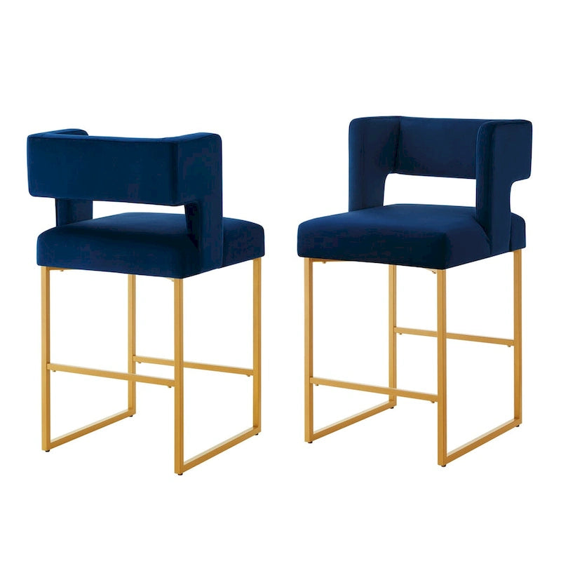 Tabourets de bar hauteur comptoir modernes - Lot de 2