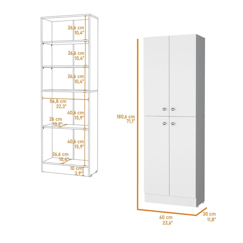Meuble de rangement 4 portes, 5 compartiments cachés — Aucune donnée disponible