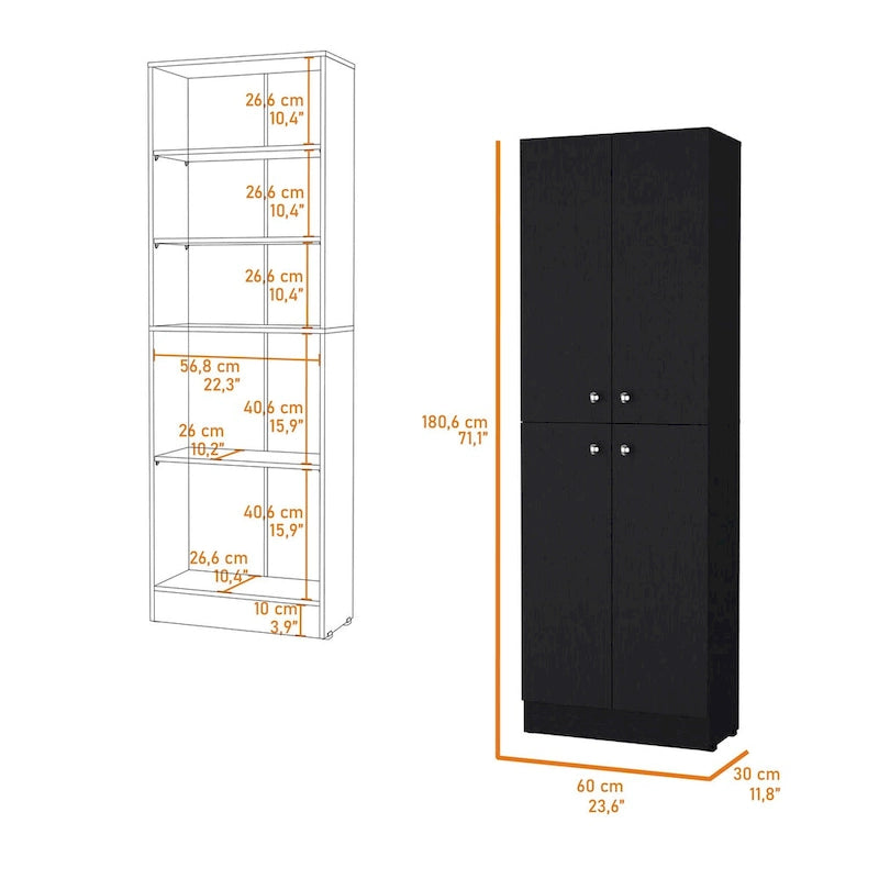 Meuble de rangement 4 portes, 5 compartiments cachés — Aucune donnée disponible
