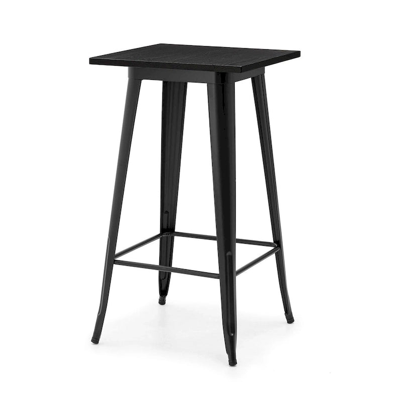 Table de bar de style industriel rustique (plateau en bois massif)
