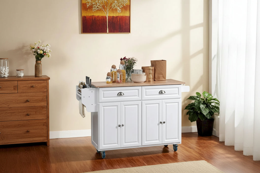 Rolling Kitchen Island on Wheels,Kitchen Cart Breakfast Bar