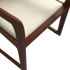 Chaise de salle à manger moderne capitonnée en similicuir