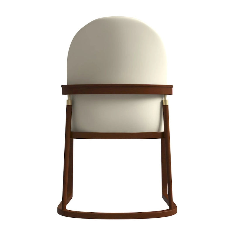Chaise de salle à manger moderne capitonnée en similicuir