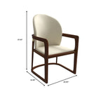 Chaise de salle à manger moderne capitonnée en similicuir