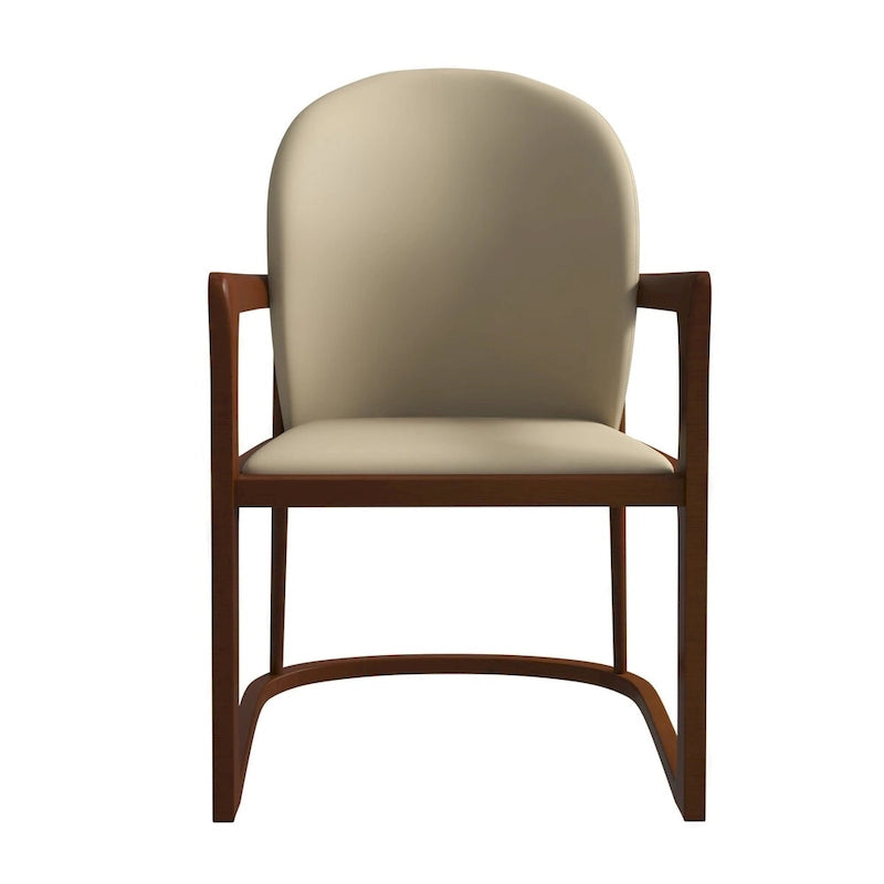 Chaise de salle à manger moderne capitonnée en similicuir