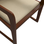 Chaise de salle à manger moderne capitonnée en similicuir