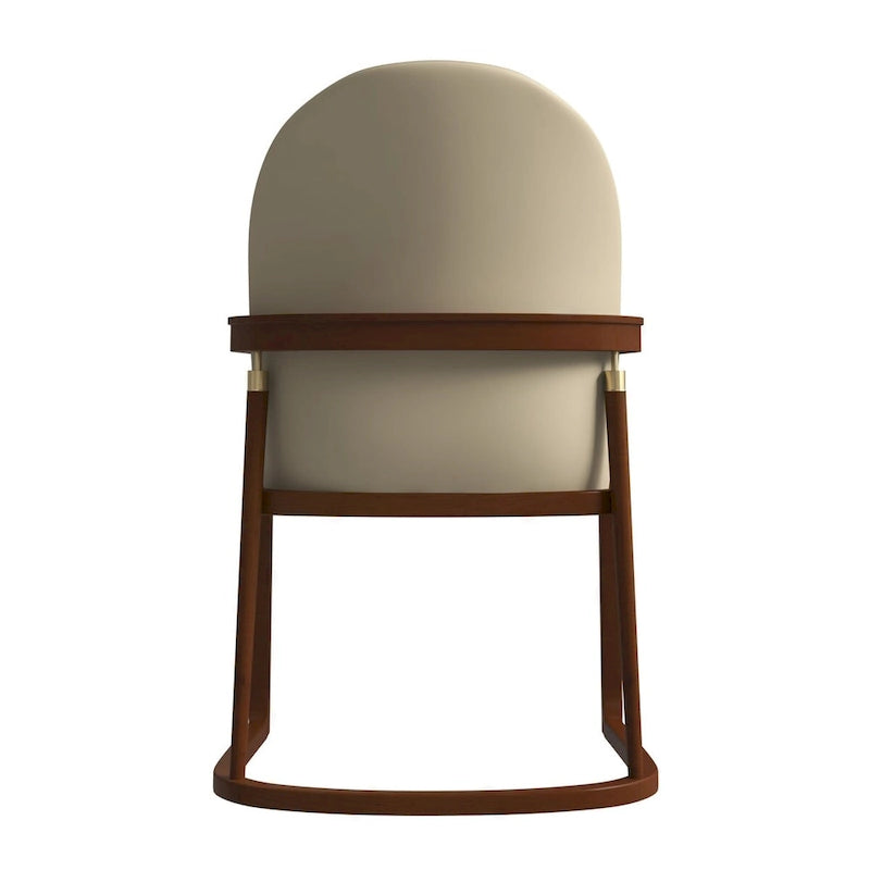 Chaise de salle à manger moderne capitonnée en similicuir