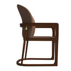 Chaise de salle à manger moderne capitonnée en similicuir