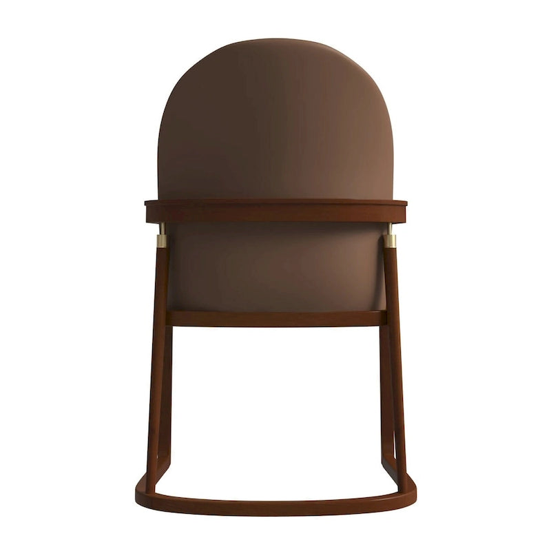 Chaise de salle à manger moderne capitonnée en similicuir