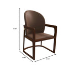 Chaise de salle à manger moderne capitonnée en similicuir