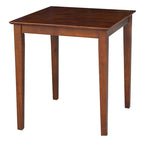 Table à manger en bois expresso foncé (avec pieds de style shaker) — Expresso foncé