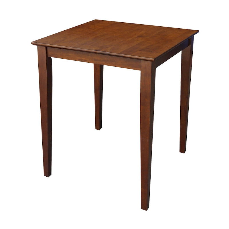 Table à manger en bois expresso foncé (avec pieds de style shaker) — Expresso foncé