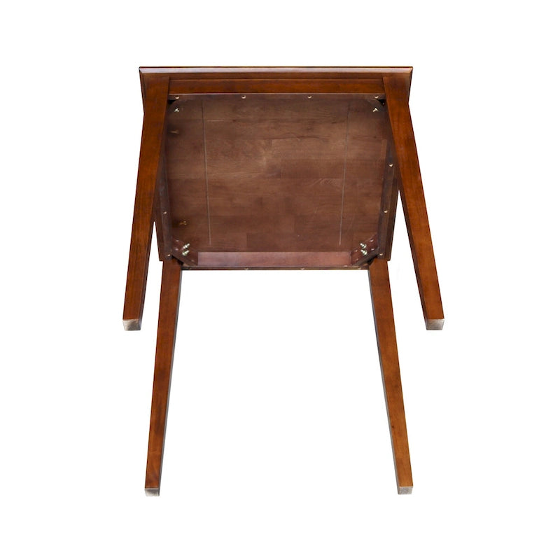 Table à manger en bois expresso foncé (avec pieds de style shaker) — Expresso foncé
