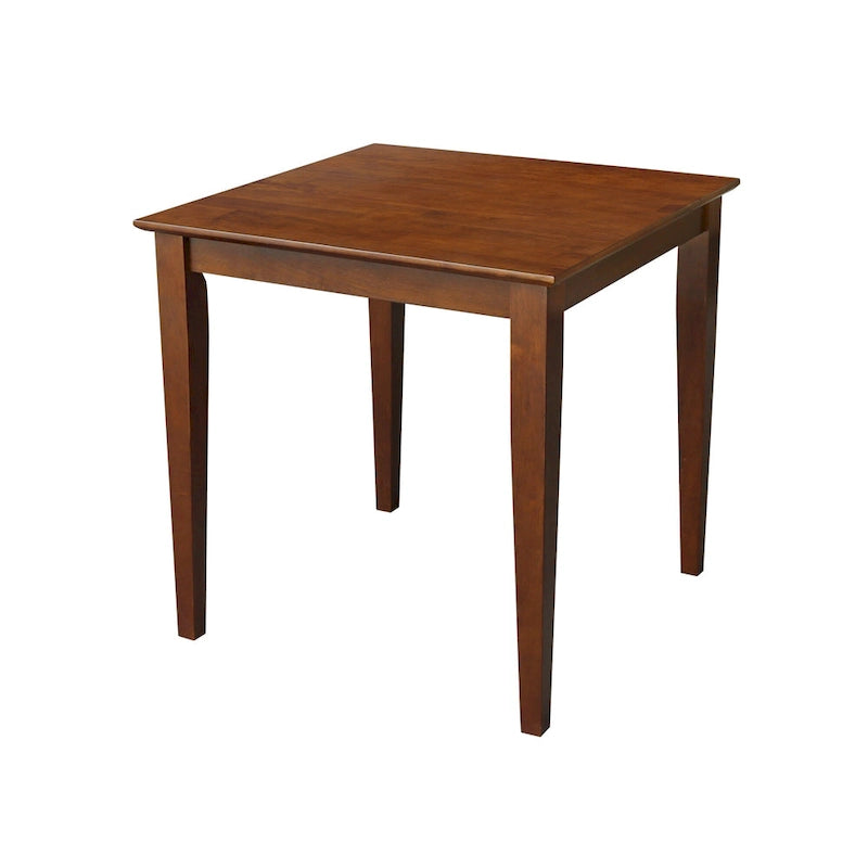 Table à manger en bois expresso foncé (avec pieds de style shaker) — Expresso foncé