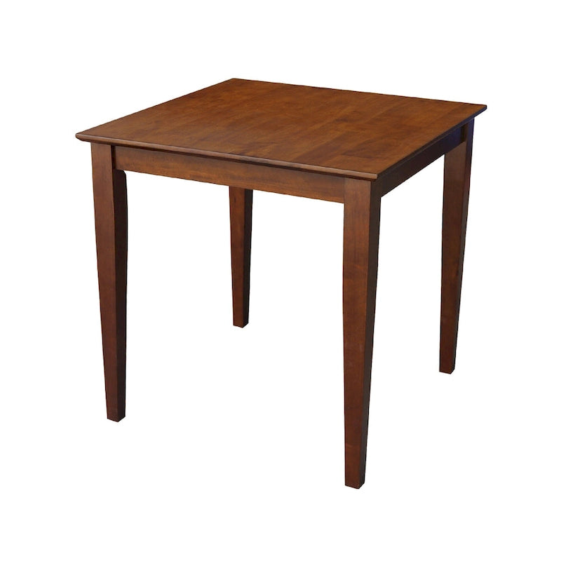 Table à manger en bois expresso foncé (avec pieds de style shaker) — Expresso foncé