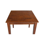 Table à manger en bois expresso foncé (avec pieds de style shaker) — Expresso foncé