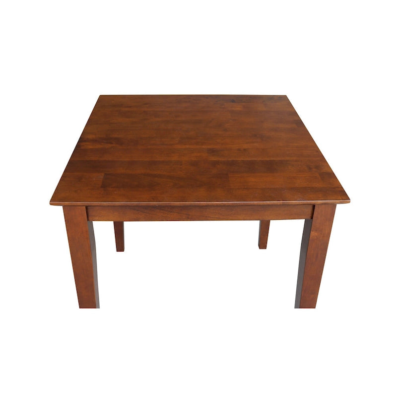 Table à manger en bois expresso foncé (avec pieds de style shaker) — Expresso foncé
