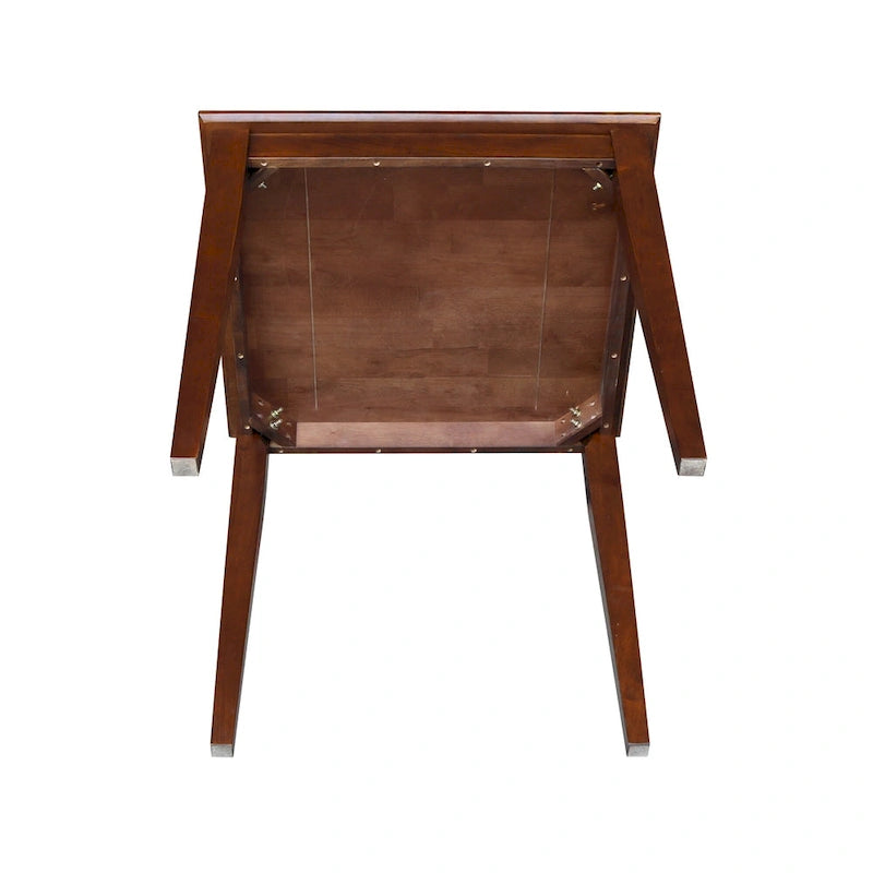 Table à manger en bois expresso foncé (avec pieds de style shaker) — Expresso foncé