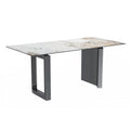 Table à manger Astra Series avec plateau en pierre frittée/verre