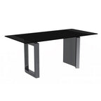 Table à manger Astra Series avec plateau en pierre frittée/verre