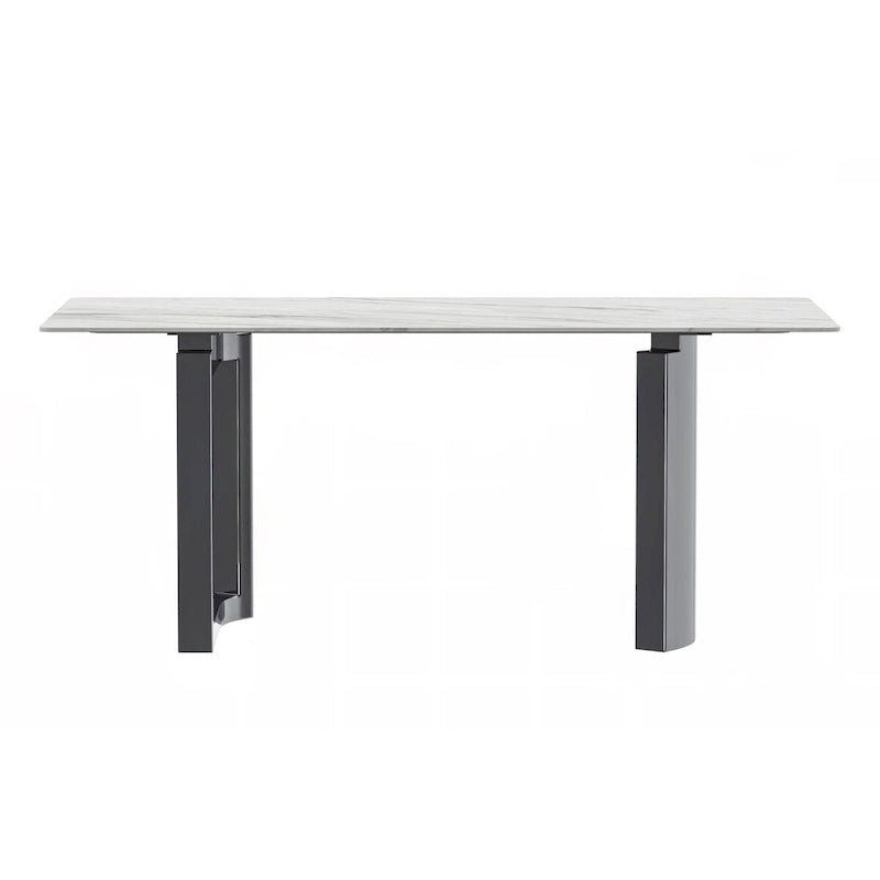 Table à manger Astra Series avec plateau en pierre frittée/verre