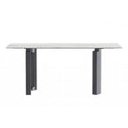 Table à manger Astra Series avec plateau en pierre frittée/verre