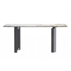 Table à manger Astra Series avec plateau en pierre frittée/verre