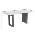 Table à manger Astra Series avec plateau en pierre frittée/verre