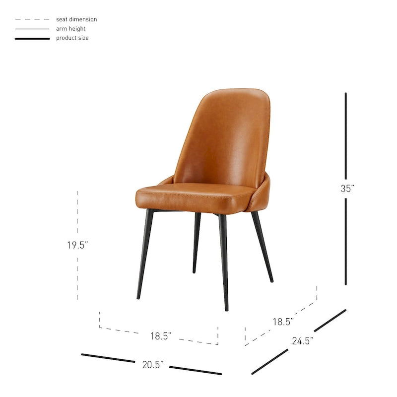 Chaise de salle à manger en cuir
