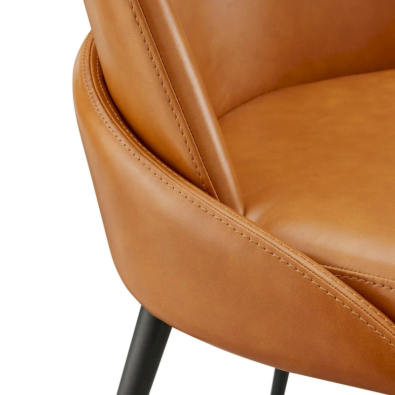 Chaise de salle à manger en cuir