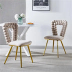 Chaises de salle à manger modernes, pieds en métal — Lot de deux