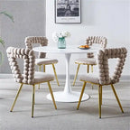 Chaises de salle à manger modernes, pieds en métal — Lot de deux