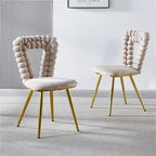 Chaises de salle à manger modernes, pieds en métal — Lot de deux