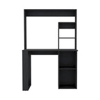 Bureau avec huche et étagères, bureau d'ordinateur pour le bureau à domicile
