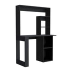 Bureau avec huche et étagères, bureau d'ordinateur pour le bureau à domicile