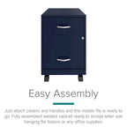 Classeur vertical mobile à deux tiroirs, largeur courrier, profondeur 45 cm