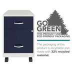 Classeur vertical mobile à deux tiroirs, largeur courrier, profondeur 45 cm