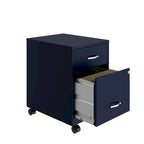 Classeur vertical mobile à deux tiroirs, largeur courrier, profondeur 45 cm