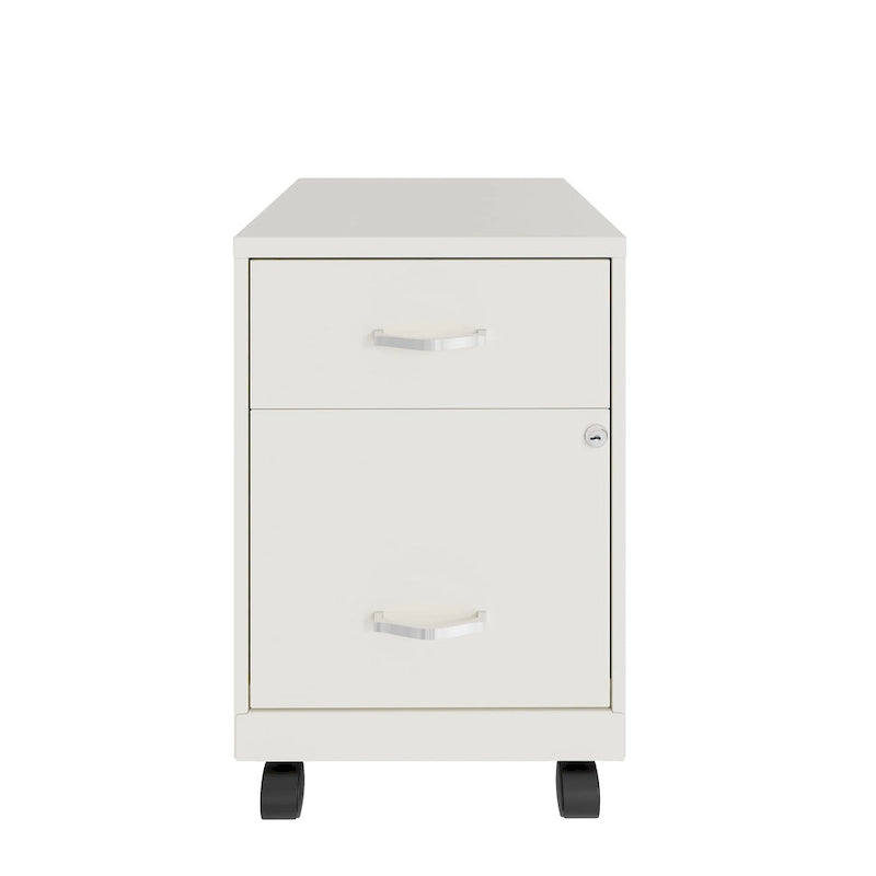 Classeur vertical mobile à deux tiroirs, largeur courrier, profondeur 45 cm