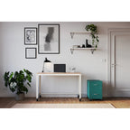 Classeur vertical mobile à deux tiroirs, largeur courrier, profondeur 45 cm