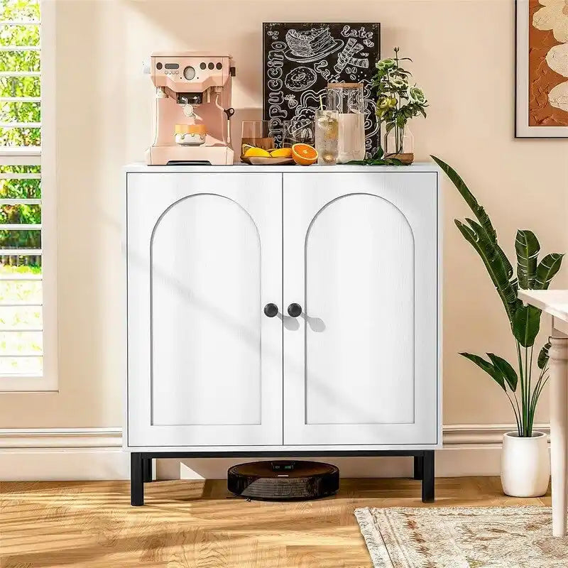 Meuble de rangement de salle de bain Buffet avec portes et étagères - 15,75P x 29,53L x 31,5H
