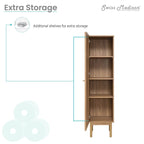 Meuble de rangement pour linge de maison Chêne, 15 L x 60 H x 15 P