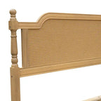 Cadre de lit en rotin de style traditionnel, pas besoin de sommier tapissier