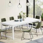 Table à manger rectangulaire moderne de 79 pouces pour 6 à 8 personnes - 78,74 L x 39,37 l x 30,31 H